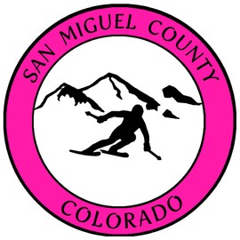 Athena Brands San Miguel County Colorado Extreme Skier - Car Truck Window Bumper Sticker Decal - Hot Pink