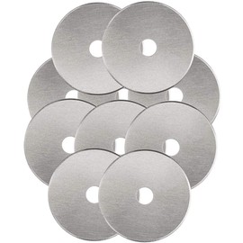 Rotary Cutter Blades 45mm 10 Pack by KISSWILL, Fits Fiskars, Olfa, Martelli, Dremel, Truecut, DAFA Rotary Cutter Replacement for Quilting Scrapbooking Sewing Arts &Crafts, Sharp and Durable