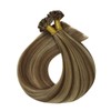 Full Shine Brown And Blonde Ktip Hair Extensions Human Hair