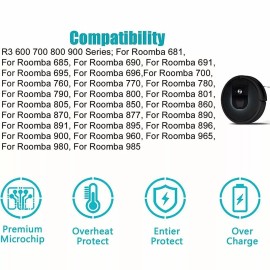 Unbranded iRobot Roomba 1800LI Battery for Roomba 960 860 895 890 860 695 680 690 675 640