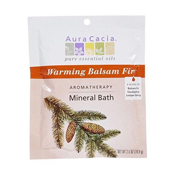 Aura Cacia Mineral Bath, Warming Balsam Fir, 2.5 Ounce