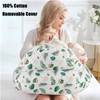 PandaEar Nursing Pillow, Green Leaves，Wider Feeding Pillows for Breastfeeding, with
