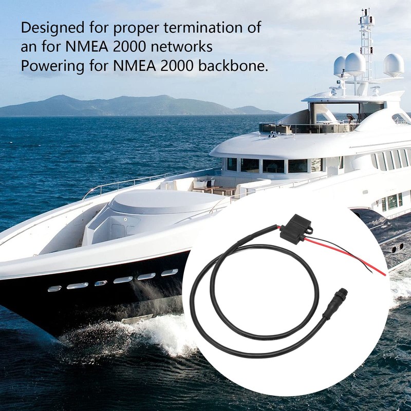 NMEA 2000 N2K Male Power Cable with Fuse for N2K
