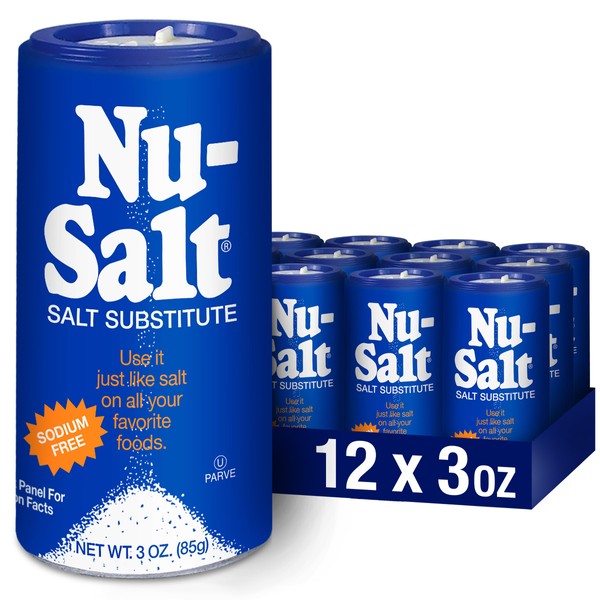 Nu-Salt Sodium-Free Salt Substitute, Contains Potassium Chloride, Table Salt Alternative,