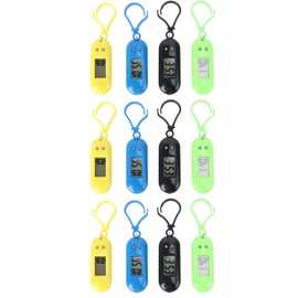 UKCOCO 12 Pcs Digital Pocket Watch Men's Pocket Watches Mens Key Chains Keychains Keychain Watch Pendant Clock Digital Watch Simple Carabiner Man Kid Clock Stocking Stuffers