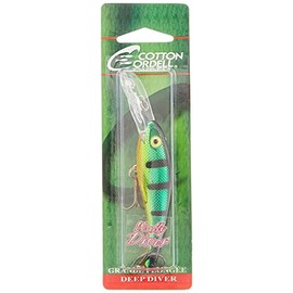 Cotton Cordell Wally Diver Walleye Crankbait Fishing Lure, Accessories for Freshwater Fishing, 3 1/8", 1/2 oz, Gold Perch