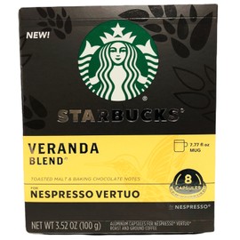 Starbucks Veranda Blend Nespresso Vertuo 8 Capsules 3.52 oz
