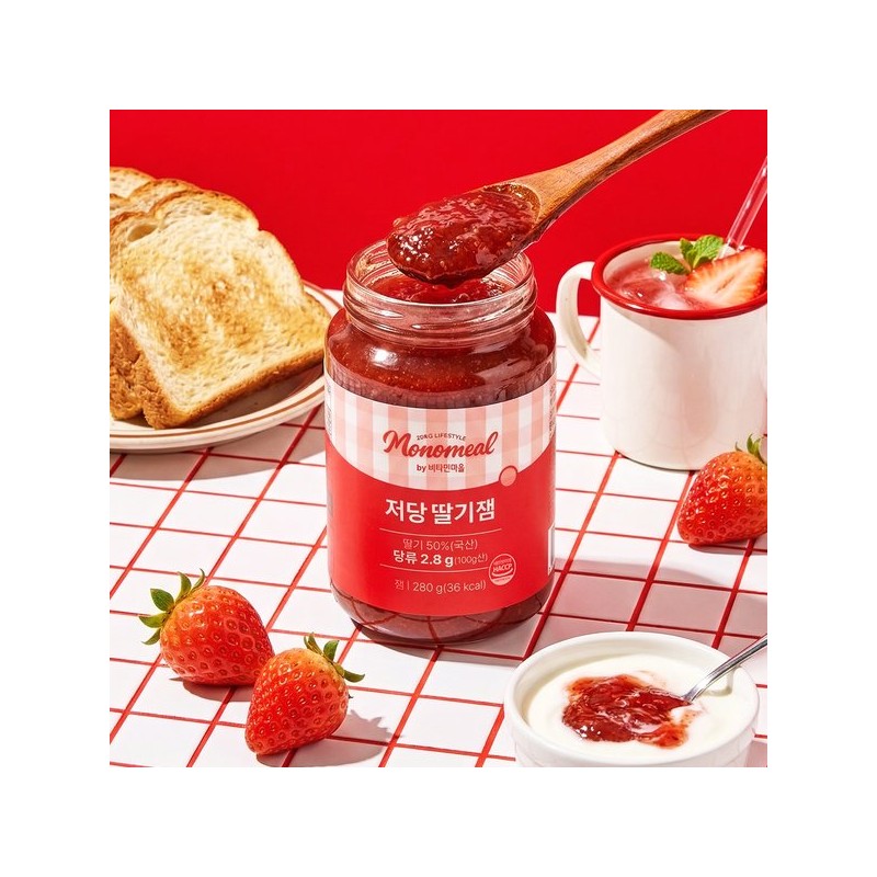 Vitamin Village 비타민마을 모노밀 저당 딸기잼 알룰로스 280g x 1개