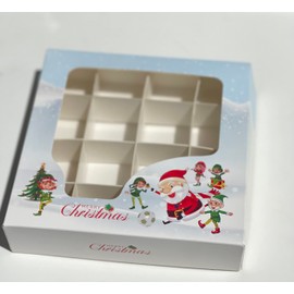 Empty Christmas Sweet/Section Boxes - 15x15x3.5cm