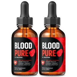 (2 Pack) Blood Pure Drops – Premium BloodPure Daily Liquid Formula to Help Support Steady Energy, Maintain Balanced Levels & Circulation — Just a Few Clean, Natural Drops Daily (60 Servings)