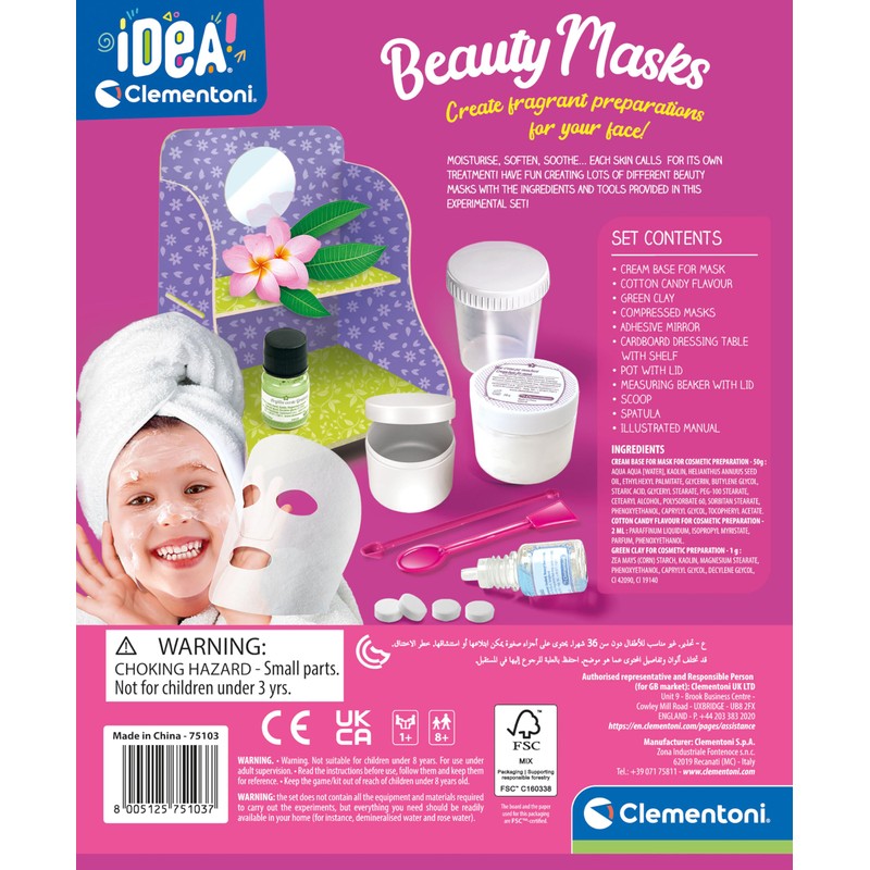 Clementoni 75103 Idea Mask: Create Your Own Natural Beauty Science