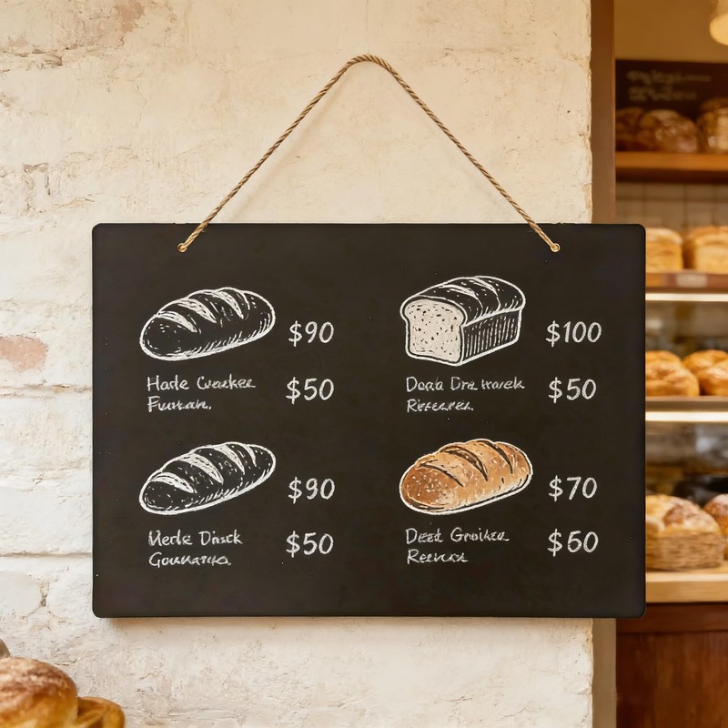 Hanging Chalkboard 12x16 Inch Double-Sided Chalkboard Sign Decorative Blackboard Wall