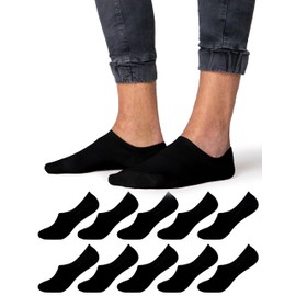 Occulto Men's Trainer Socks Pack of 10 (Model: Tramp), black, 39 - 42