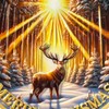 Sunlit Snow Deer Sobriety Coin | Stay Strong Sober AA