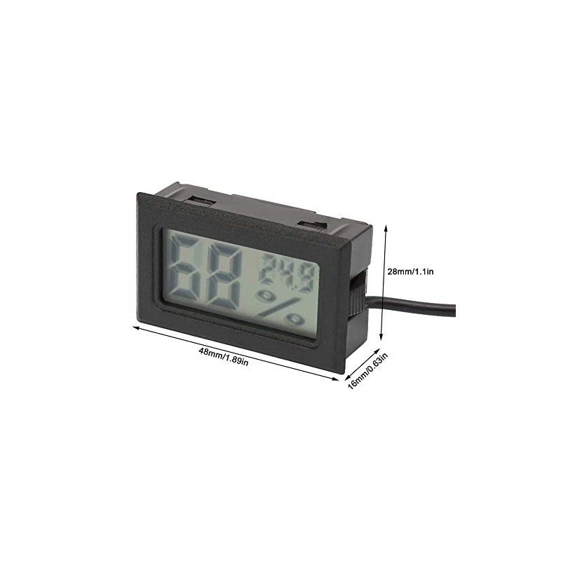 Termómetro Digital Higrómetro con Sonda de 1.5m LCD de Alta