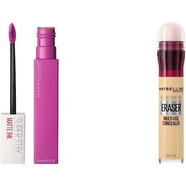 Maybelline Labial Liquido Matte Larga Duracion Superstay, Matte Ink 35 Creator, 5 g + Corrector de Maquillaje Instant Age Rewind, Neutralizer, 6 ml