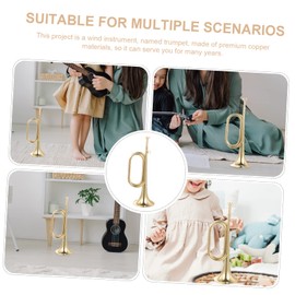 Kisangel Trumpet Bugle Wind Instrument for Beginners Lightweight Copper Design Easy to Play for and Orchestra Use Convenient Carry and Storage