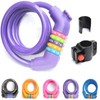 ZHEGE Bicycle Key, Dial Type Wire Lock, 5-Digit, Length 1200mm,