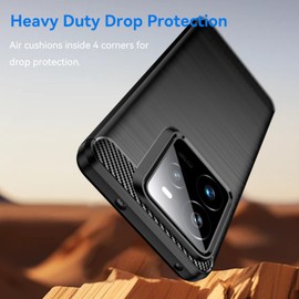 SCL Case for Realme GT 7 Pro 5G, Carbon Fibre Effect Gel Grip Protection Cover, Anti Scratch, Anti Collision Case Compatible with Realme GT 7 Pro 5G, Black