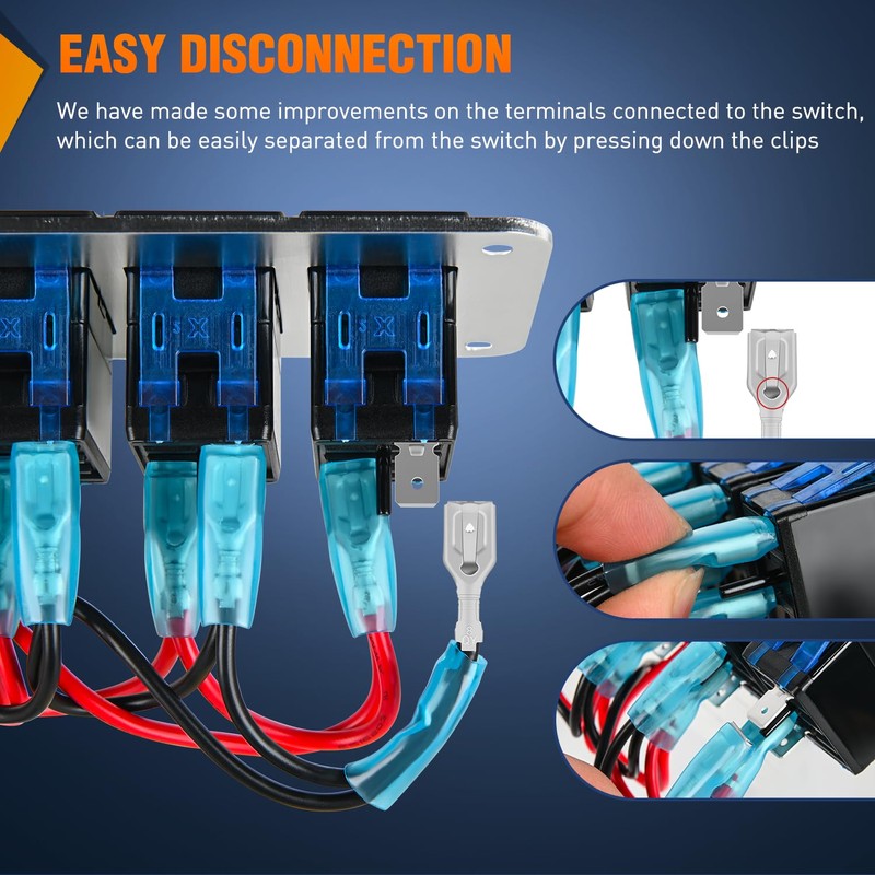 Nilight 4 Gang Rocker Switch Panel 3 Pin On Off