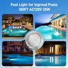 10 Inch LED Pool Lights for Inground Pool,Cool White,AC120V,100FT