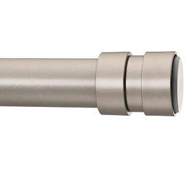 BRIOFOX Tension Curtain Rod Adjustable 32 to 78 inch - Spring Tension Shower Curtain Rod No Drilling Non Slip, Silver