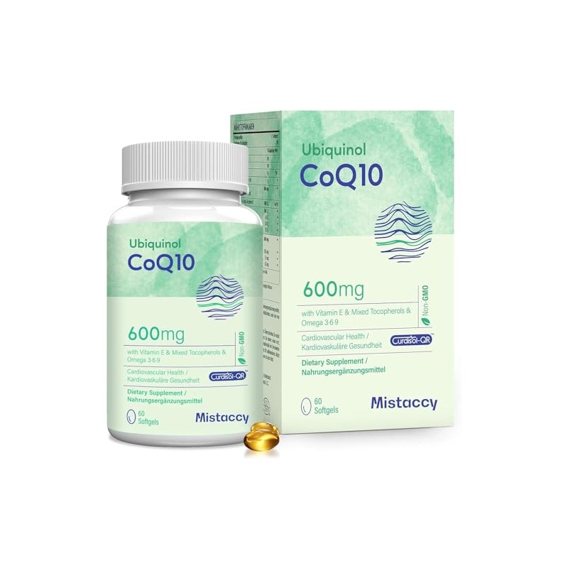 Mistaccy | CoQ10 Ubiquinol 600 mg | Alta Absorción con