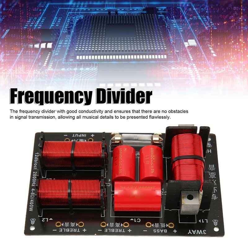 400W Speaker Frequency Splitter, 3 Way 2 Unit HiFi Audio