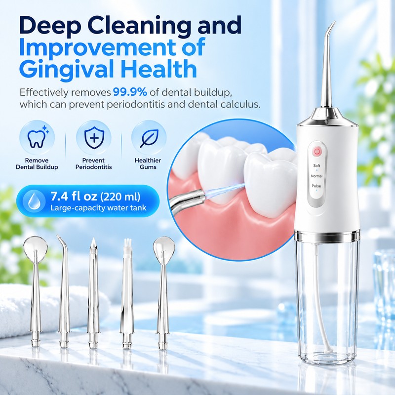 Portable Water Flosser for Daily Oral Cleaning – 3 Cleaning