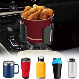 Car Cup Holder Expander, Expanding Large Cup Holder Adapter with Adjustable Base Stable Car Accessories Vehicles Drink Extender for 2.76 to 5.51" Cup/Bottle