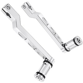 ANONEMOTO Heel Toe Shift Lever Pegs Shifter Lever Pegs Fit for Harley Touring Street Glide Road Glide Electra Glide 1988-later FL Softail 1986-later Tri Glide Trikes 2008-later, Chrome