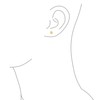 Simple Classic Style Hollow Childrens Round Ball Stud Earrings 14K