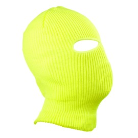 SUNTRADE 2-Hole Knitted Full Face Cover Ski Mask, Winter Balaclava Beanie for Outdoor Sport,Set of 2 (Yellow*2)