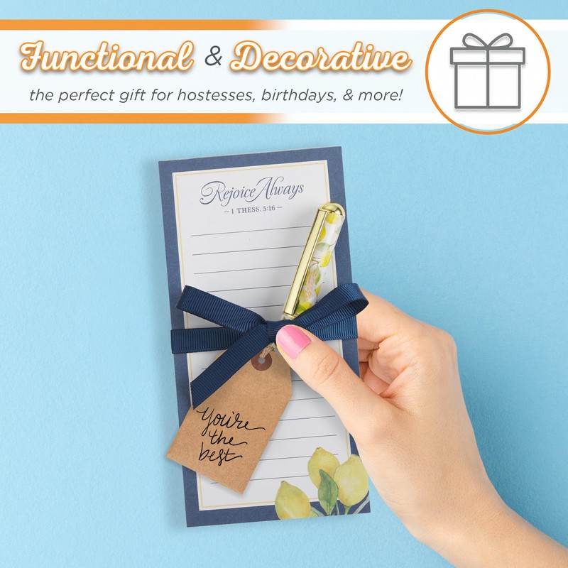 Christian Art Gifts Compact Magnetic Notepad & Medium Ballpoint Pen