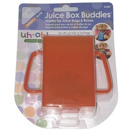 Mommys Helper Juice Box Buddies Holder for Juice Bags and Boxes, Blue, 2-Pack