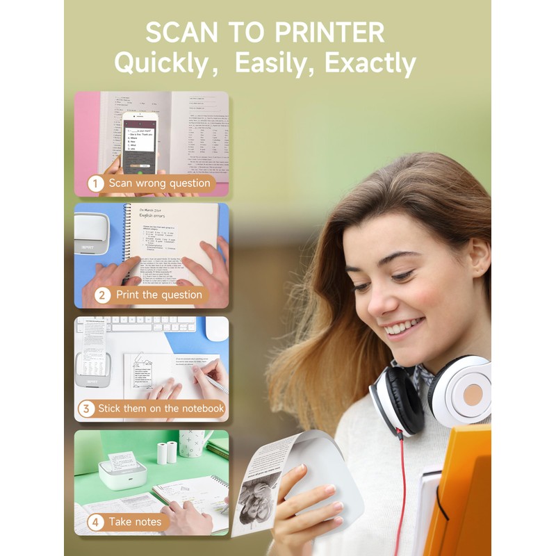 iDPRT Portable Sticker Maker Machine with 1 Roll Sticker Paper,