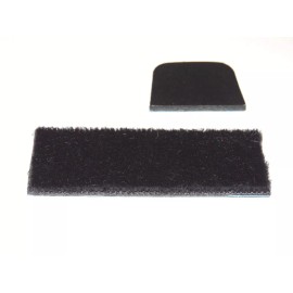 Traditional Gear Archery 2PC Adhesive BLACK HAIR RUG & LEATHER PLATE BOW ARROW REST Traditional