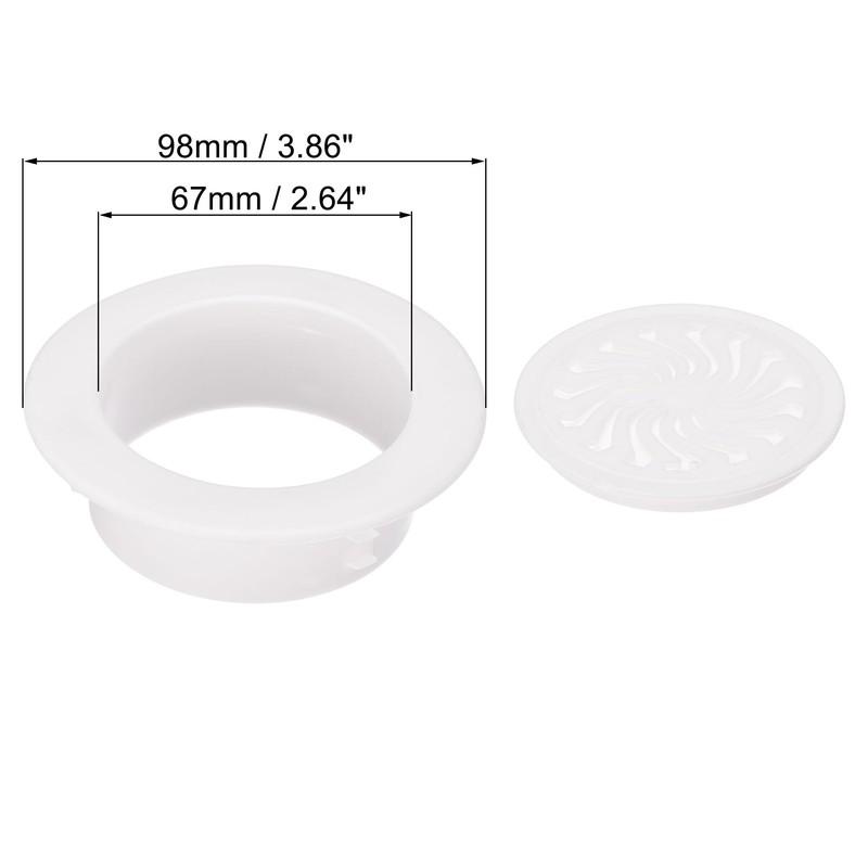 sourcing map Round Vent Cover, ABS Plastic Adjustable Air Vent