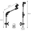 Bicycle Umbrella Holder, Umbrella Stand, 360° Rotation, Foldable, Height Adjustable,