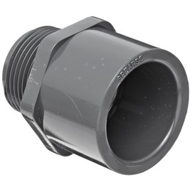 Spears 836 Series PVC Pipe Fitting, Adapter, Schedule 80, 1-1/2" Socket x NPT Male