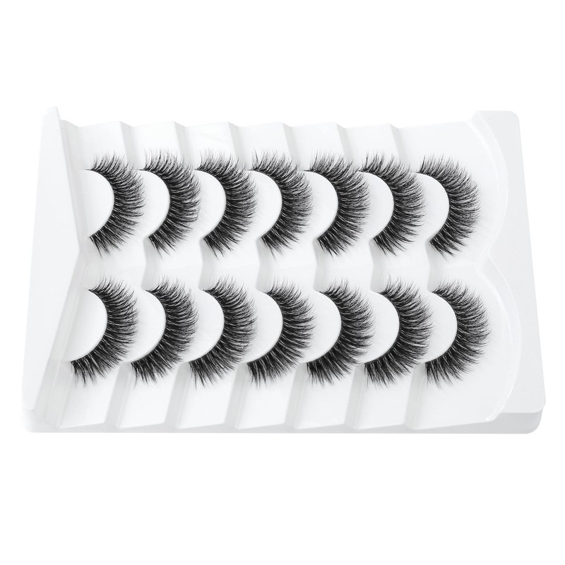 Happy Heartbeat 3D Clear Band False Eyelashes, Cat Eye, Wispy,