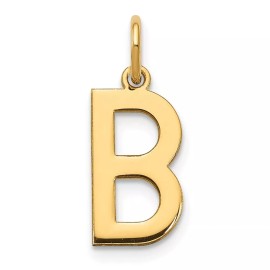 GlittersandGold 14ky Letter B Initial Pendant Bracelet Necklace