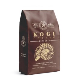 The Younger Brothers wild Colombian coffee, Kogi indigenous 'Wild Organic' whole bean coffee from Sierra Nevada de Santa Marta, Colombia - 12 oz bag (Kogi Espresso Roast)