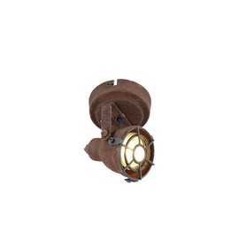 Qazqa industrial rust brown - interior lighting, living room lamp, bedroom, kitchen, steel, round LED, suitable for GU10, max. 1 x 25 watt.