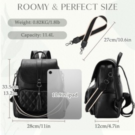 VX VONXURY Backpack Purse for Women Fashion Anti-Theft PU Leather Backpack Shoulder Bag Convertible 2 Ways for Travel Work