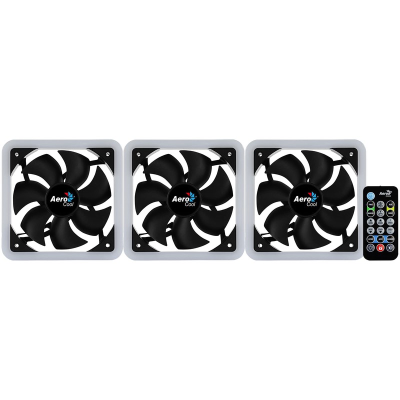 Ventilador Aerocool Edge 14 Pro RGB, 140mm, 1200RPM, Negro -
