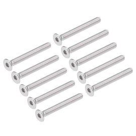 uxcell M3x25mm Flat Head Machine Screws Inner Hex Screw 304 Stainless Steel Fasteners Bolts 30Pcs