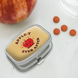 Apple-y Happily Ever After Funny Humor Rectangle Pill Case Trinket Gift Box