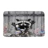 JEJOMEAG Raccoon Bath Mat Funny Animal, 18x30 Inch