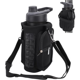 Bolsa magnética para gimnasio, Funda Magnética para Botella de Agua, Con bolsillo para el móvil y bandolera, para Fitness, Viajes, Escuela